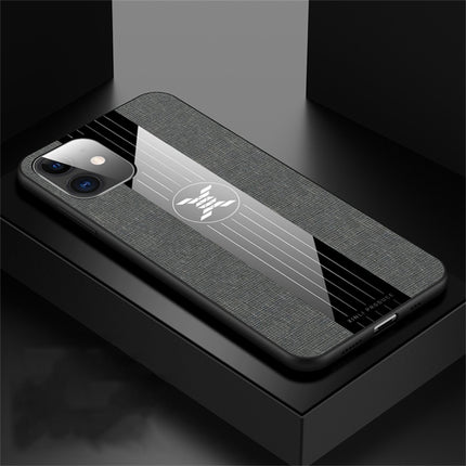 For iPhone 11 XINLI Stitching Cloth Textue Shockproof TPU Protective Case(Grey)-garmade.com