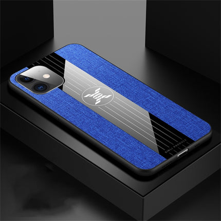 For iPhone 11 XINLI Stitching Cloth Textue Shockproof TPU Protective Case(Blue)-garmade.com