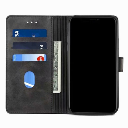 GUSSIM Business Style Horizontal Flip Leather Case with Holder & Card Slots & Wallet For iPhone 13 Pro Max(Black)-garmade.com