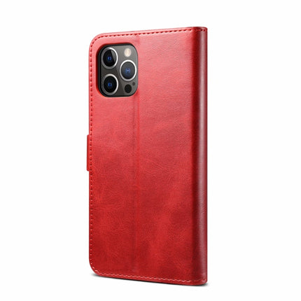 GUSSIM Business Style Horizontal Flip Leather Case with Holder & Card Slots & Wallet For iPhone 13 Pro Max(Red)-garmade.com