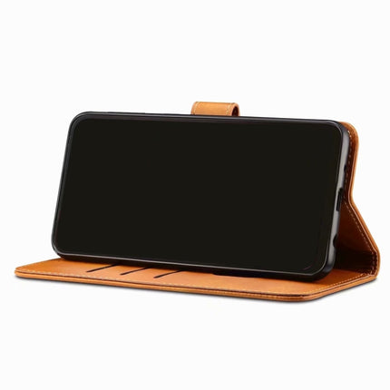 GUSSIM Business Style Horizontal Flip Leather Case with Holder & Card Slots & Wallet For iPhone 13 Pro Max(Brown)-garmade.com