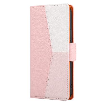 Litchi Texture Color Matching Horizontal Flip Leather Case with Card Slots & Holder & Wallet & Photo Frame For iPhone 13 Pro Max(Pink)-garmade.com