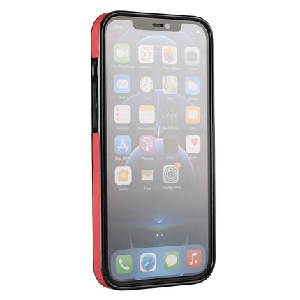 Ultra-thin Shockproof Protective Case with Holder & Metal Magnetic Function For iPhone 13(Red)-garmade.com