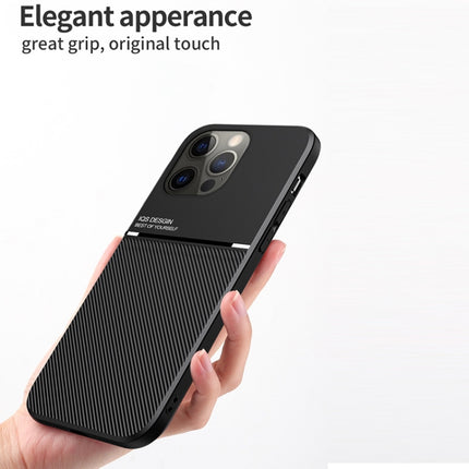 Classic Tilt Strip Grain Magnetic Shockproof PC + TPU Case For iPhone 13 mini(Black)-garmade.com