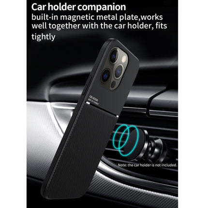 Classic Tilt Strip Grain Magnetic Shockproof PC + TPU Case For iPhone 13 mini(Black)-garmade.com