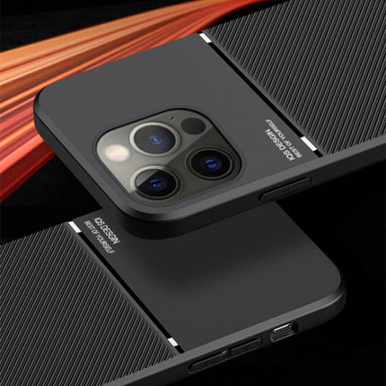 Classic Tilt Strip Grain Magnetic Shockproof PC + TPU Case For iPhone 13 Pro Max(Black)-garmade.com