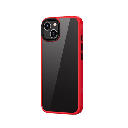 Ming Shield Hybrid Frosted Transparent PC + TPU Scratchproof Shockproof Case For iPhone 13 mini(Red)-garmade.com