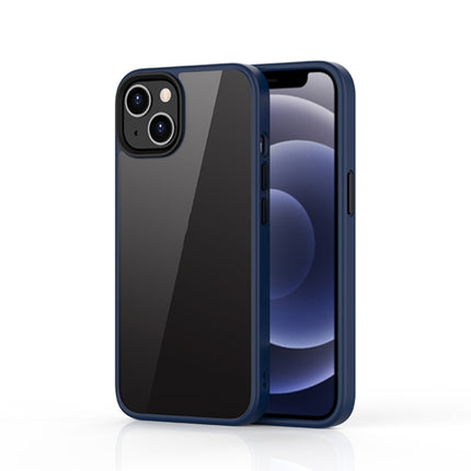 Ming Shield Hybrid Frosted Transparent PC + TPU Scratchproof Shockproof Case For iPhone 13 mini(Blue)-garmade.com