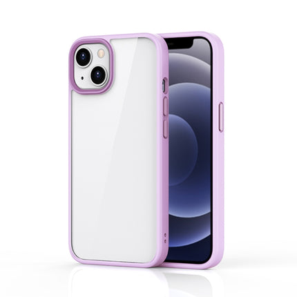 Ming Shield Hybrid Frosted Transparent PC + TPU Scratchproof Shockproof Case For iPhone 13 mini(Purple)-garmade.com