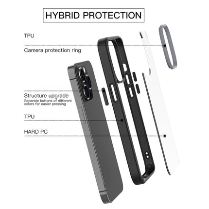 Ming Shield Hybrid Frosted Transparent PC + TPU Scratchproof Shockproof Case For iPhone 13 mini(Grey)-garmade.com