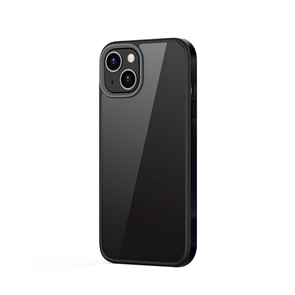 Ming Shield Hybrid Frosted Transparent PC + TPU Scratchproof Shockproof Case For iPhone 13(Black)-garmade.com