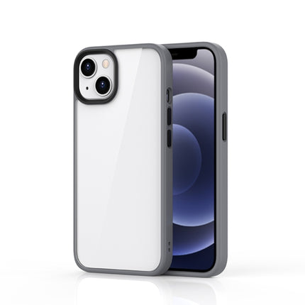 Ming Shield Hybrid Frosted Transparent PC + TPU Scratchproof Shockproof Case For iPhone 13(Grey)-garmade.com