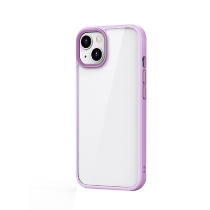 Ming Shield Hybrid Frosted Transparent PC + TPU Scratchproof Shockproof Case For iPhone 13(Purple)-garmade.com