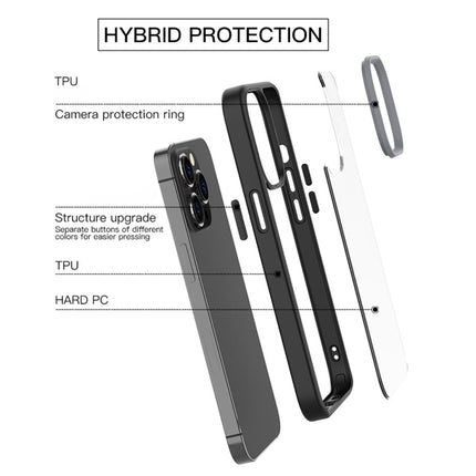 Ming Shield Hybrid Frosted Transparent PC + TPU Scratchproof Shockproof Case For iPhone 13(Grey)-garmade.com
