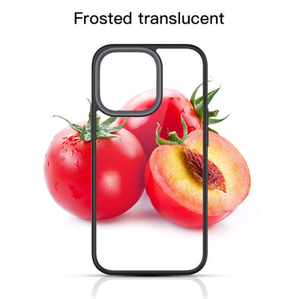 Ming Shield Hybrid Frosted Transparent PC + TPU Scratchproof Shockproof Case For iPhone 13(Red)-garmade.com