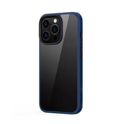Ming Shield Hybrid Frosted Transparent PC + TPU Scratchproof Shockproof Case For iPhone 13 Pro(Blue)-garmade.com