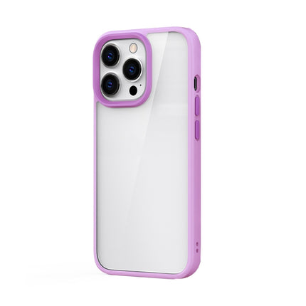 Ming Shield Hybrid Frosted Transparent PC + TPU Scratchproof Shockproof Case For iPhone 13 Pro(Purple)-garmade.com