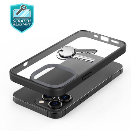 Ming Shield Hybrid Frosted Transparent PC + TPU Scratchproof Shockproof Case For iPhone 13 Pro Max(Grey)-garmade.com