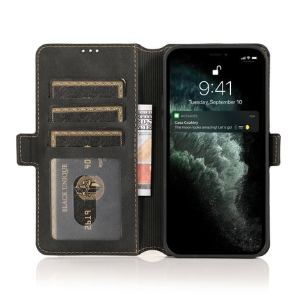 Retro Magnetic Closing Clasp Horizontal Flip Leather Case with Holder & Card Slots & Photo Frame & Wallet For iPhone 13 mini(Black)-garmade.com