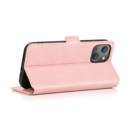 Retro Magnetic Closing Clasp Horizontal Flip Leather Case with Holder & Card Slots & Photo Frame & Wallet For iPhone 13 mini(Rose Gold)-garmade.com