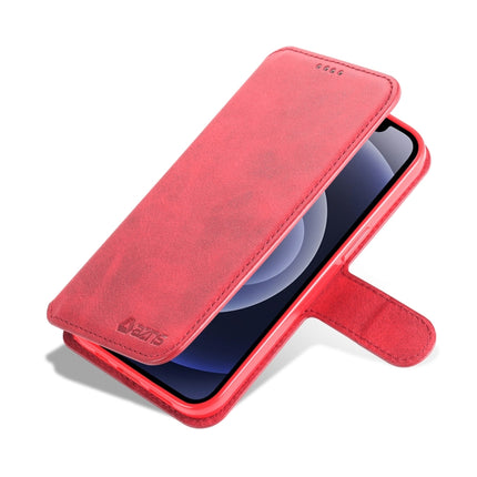 AZNS Calf Texture Horizontal Flip Leather Case with Holder & Card Slots & Wallet & Photo Frame For iPhone 13 mini(Red)-garmade.com