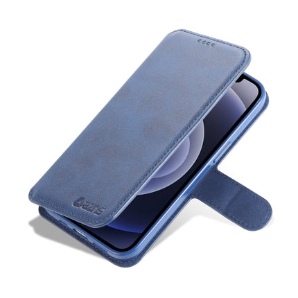 AZNS Calf Texture Horizontal Flip Leather Case with Holder & Card Slots & Wallet & Photo Frame For iPhone 13 mini(Blue)-garmade.com