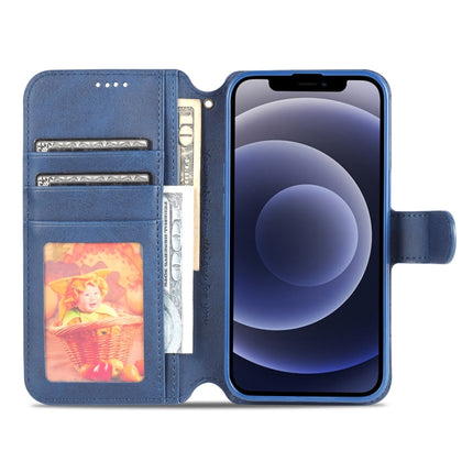 AZNS Calf Texture Horizontal Flip Leather Case with Holder & Card Slots & Wallet & Photo Frame For iPhone 13 mini(Blue)-garmade.com