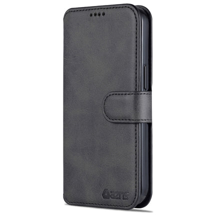 AZNS Calf Texture Horizontal Flip Leather Case with Holder & Card Slots & Wallet & Photo Frame For iPhone 13 mini(Black)-garmade.com