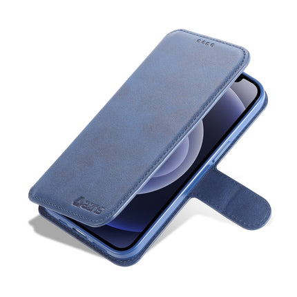 AZNS Calf Texture Horizontal Flip Leather Case with Holder & Card Slots & Wallet & Photo Frame For iPhone 13(Blue)-garmade.com