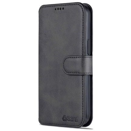 AZNS Calf Texture Horizontal Flip Leather Case with Holder & Card Slots & Wallet & Photo Frame For iPhone 13(Black)-garmade.com