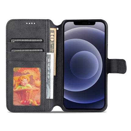 AZNS Calf Texture Horizontal Flip Leather Case with Holder & Card Slots & Wallet & Photo Frame For iPhone 13(Black)-garmade.com