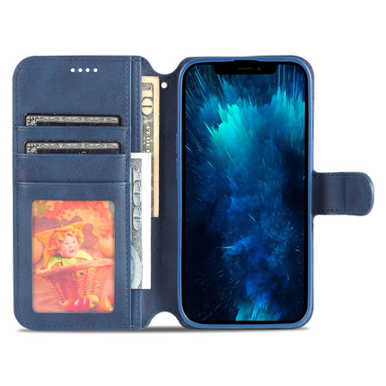 AZNS Calf Texture Horizontal Flip Leather Case with Holder & Card Slots & Wallet & Photo Frame For iPhone 13 Pro(Blue)-garmade.com