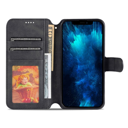 AZNS Calf Texture Horizontal Flip Leather Case with Holder & Card Slots & Wallet & Photo Frame For iPhone 13 Pro(Black)-garmade.com