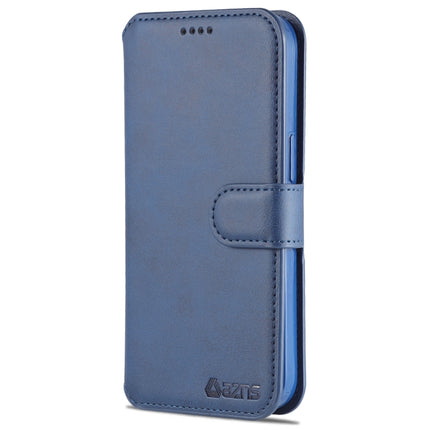 AZNS Calf Texture Horizontal Flip Leather Case with Holder & Card Slots & Wallet & Photo Frame For iPhone 13 Pro Max(Blue)-garmade.com