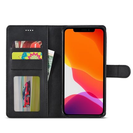 LC.IMEEKE Calf Texture Horizontal Flip Leather Case with Holder & Card Slots & Wallet For iPhone 13 mini(Black)-garmade.com