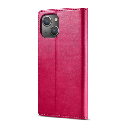 LC.IMEEKE Calf Texture Horizontal Flip Leather Case with Holder & Card Slots & Wallet For iPhone 13 mini(Red)-garmade.com
