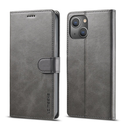 LC.IMEEKE Calf Texture Horizontal Flip Leather Case with Holder & Card Slots & Wallet For iPhone 13 mini(Grey)-garmade.com