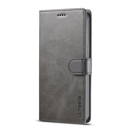 LC.IMEEKE Calf Texture Horizontal Flip Leather Case with Holder & Card Slots & Wallet For iPhone 13 mini(Grey)-garmade.com