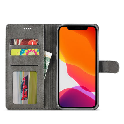 LC.IMEEKE Calf Texture Horizontal Flip Leather Case with Holder & Card Slots & Wallet For iPhone 13 mini(Grey)-garmade.com
