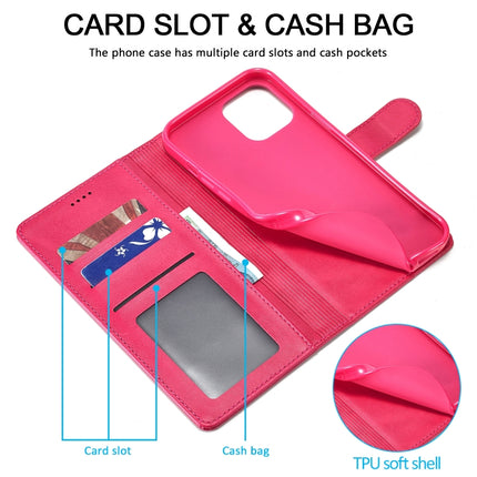 LC.IMEEKE Calf Texture Horizontal Flip Leather Case with Holder & Card Slots & Wallet For iPhone 13(Red)-garmade.com