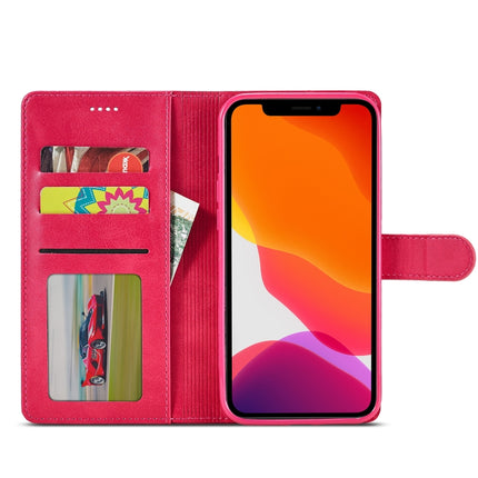 LC.IMEEKE Calf Texture Horizontal Flip Leather Case with Holder & Card Slots & Wallet For iPhone 13 Pro(Red)-garmade.com