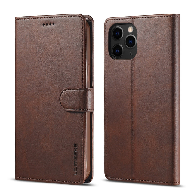 LC.IMEEKE Calf Texture Horizontal Flip Leather Case with Holder & Card Slots & Wallet For iPhone 13 Pro Max(Brown)-garmade.com