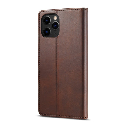 LC.IMEEKE Calf Texture Horizontal Flip Leather Case with Holder & Card Slots & Wallet For iPhone 13 Pro Max(Brown)-garmade.com