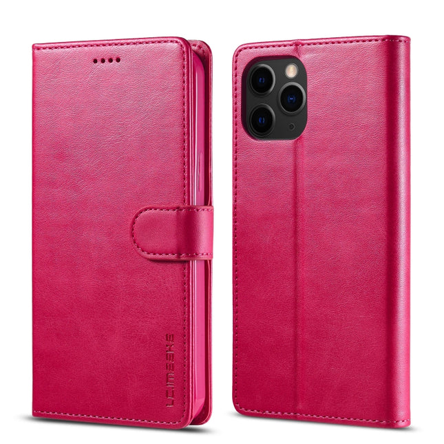 LC.IMEEKE Calf Texture Horizontal Flip Leather Case with Holder & Card Slots & Wallet For iPhone 13 Pro Max(Red)-garmade.com