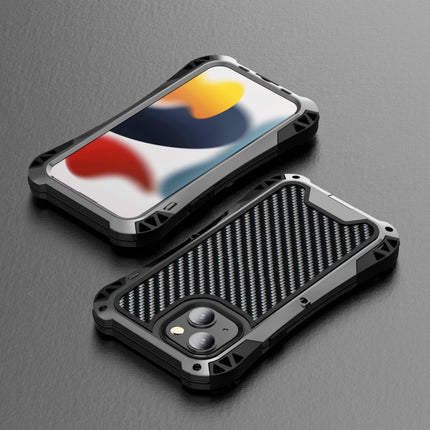 R-JUST AMIRA Shockproof Dustproof Waterproof Metal Protective Case For iPhone 13(Black)-garmade.com