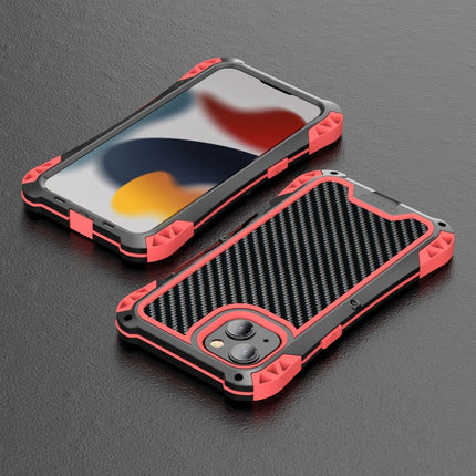 R-JUST AMIRA Shockproof Dustproof Waterproof Metal Protective Case For iPhone 13(Red)-garmade.com