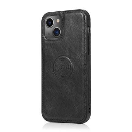 Strong Magnetic Detachable Horizontal Flip Leather Case with Card Slots & Wallet For iPhone 13(Black)-garmade.com