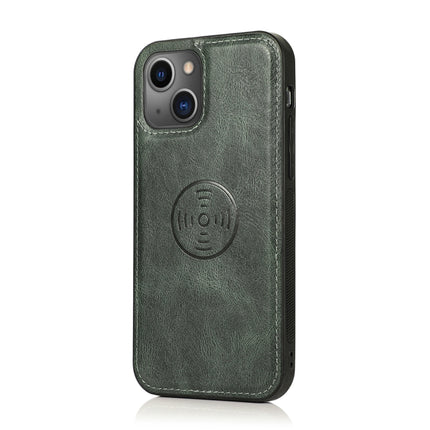 Strong Magnetic Detachable Horizontal Flip Leather Case with Card Slots & Wallet For iPhone 13(Green)-garmade.com