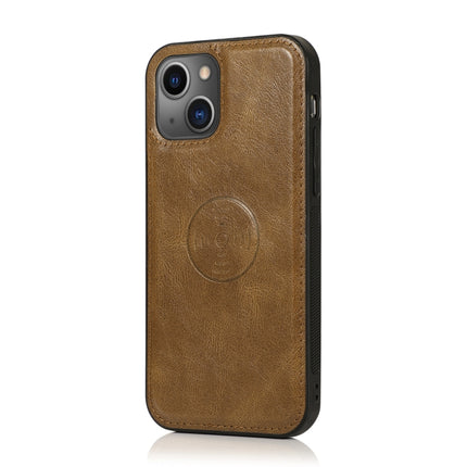 Strong Magnetic Detachable Horizontal Flip Leather Case with Card Slots & Wallet For iPhone 13(Brown)-garmade.com