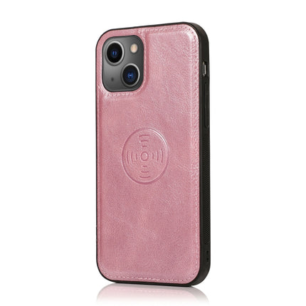 Strong Magnetic Detachable Horizontal Flip Leather Case with Card Slots & Wallet For iPhone 13(Rose Gold)-garmade.com